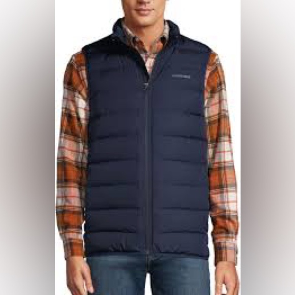 Lands’ End Navy Men’s Down Puffer Vest - Size XL/T
